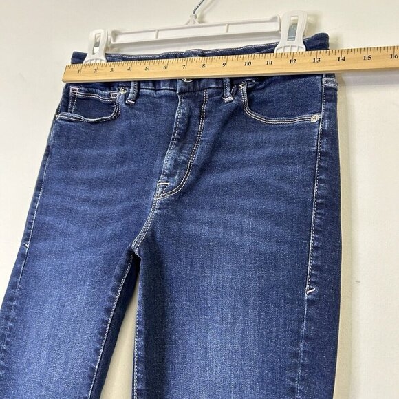 Good American Good Legs Crop Jeans Womens Size 27 High Rise Pink Thread - Picture 5 of 9